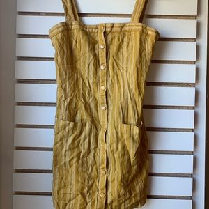 Yellow button down dress